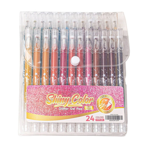 Glitter Gelpennor Metallic Glitter 24-pack