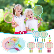 Barn Badmintonracket Set Lätt Bärbar 2 st