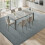 Grågrønt memory foam tæppe 12x1,8 m skridsikkert vaskbart 8