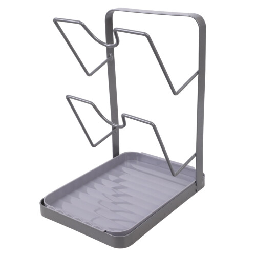 Support pour couvercles de casseroles avec rotation à 360 et rangement à double couche