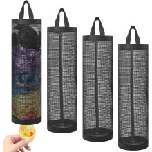 Porte-sacs en plastique noir en maille (4 pièces)