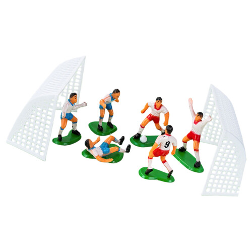 Fotbollstårtdekorationer PVC Akryl 6 st