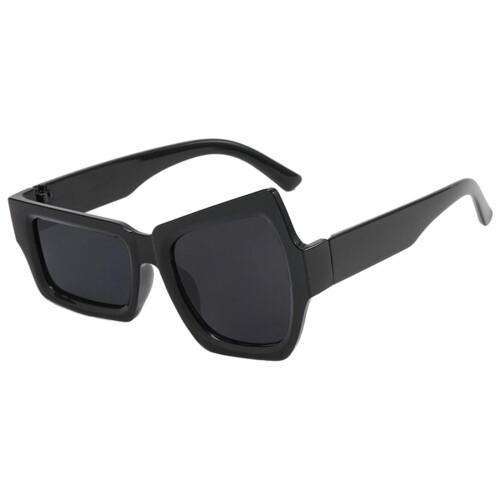Γυαλιά ηλίου UV Retro Asymmetric Unisex Μαύρο 1 ζευγάρι