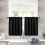 Blackout Thermal Curtains Black 2 pcs 36x30 in 6