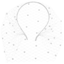 Braut- oder Maskenball-Stirnband aus Netzgewebe