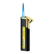 Isqueiro de metal tipo maçarico à prova de vento com chama azul (1 unidade)