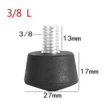Universell sklisikker stativgummi 3/8 tommer og 1/4 tommer