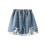 Meisjesjeansshortje met strik, elastische tailleband, 3-4 jaar 1