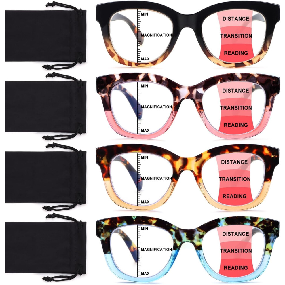Progressive Reading Glasses Blue Light Blocking Multifocal