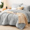 Twin XL seersucker comforter set blush pink 5-piece 1