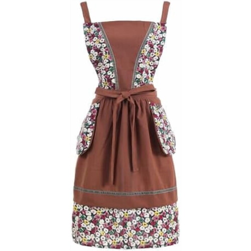 Women's Vintage Kitchen Apron with Pockets
