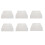 6pcs 19 cm x 12.5cm Flat White Plastic Cake Decorator Dough Pastry Scraper Tool 1