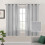 Linen Sheer Curtains Silver 52x63 in 2 Panels 2