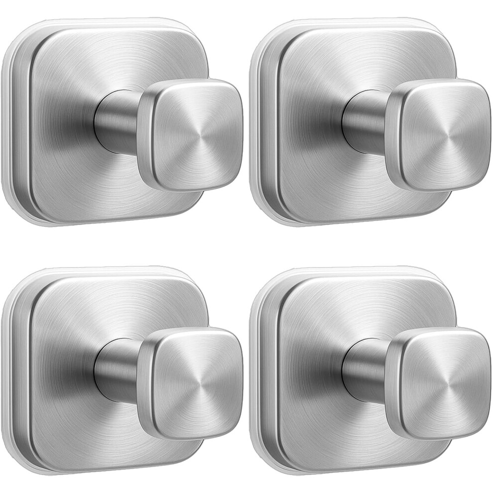 Shower Hooks For Glass Or Mirror, Reusable Suction, 4-Pack 9066521362752