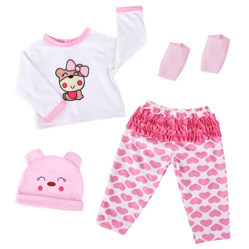 Ensemble de vêtements roses pour poupée de 50 à 55 cm 1
