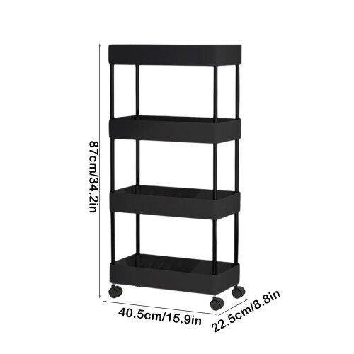 Rolling Storage Cart 4-Tier Bathroom Organizer 2