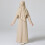 Jentekjole Boho Abaya Langermet Avslappet 4-5 år 7