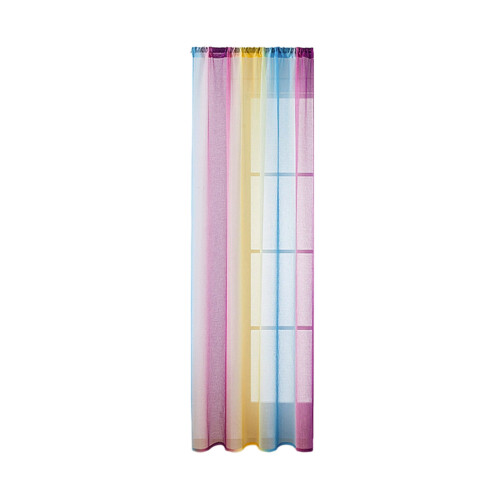 Rainbow Ombre Sheer Curtains Semi-Sheer Panel Set of Two 1
