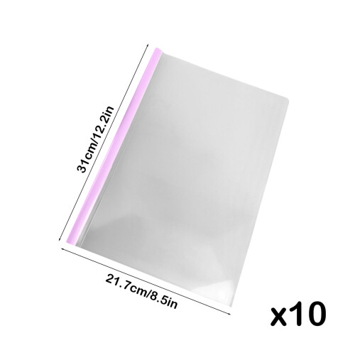 Plastic Document Folder Clear A4 Letter Size 2