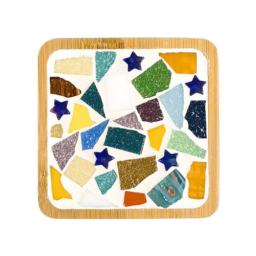 Glass Mosaic Coaster Making Kit for Adults Ceramic Tiles 1