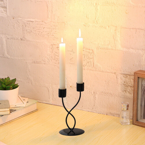 Porte-bougie vintage en fer forgé pour bougies. 2