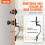 Front Door Handle and Deadbolt Set Black Reversible Single 2