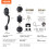 Front Door Handle and Deadbolt Set Black Reversible Single 7