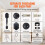 Front Door Handle and Deadbolt Set Black Reversible Single 4