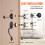 Front Door Handle and Deadbolt Set Black Reversible Single 5