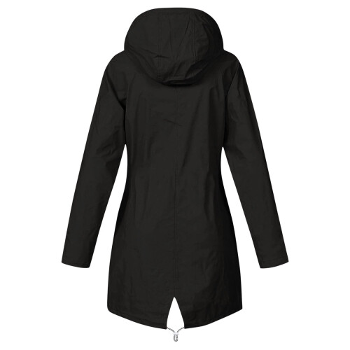 Dames winterjas met capuchon, zwart, plus size 1