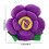 Gallickan Blumenplüschkissen lila 30 cm 3