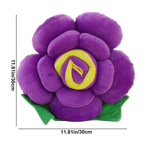 Gallickan Blumenplüschkissen lila 30 cm 2