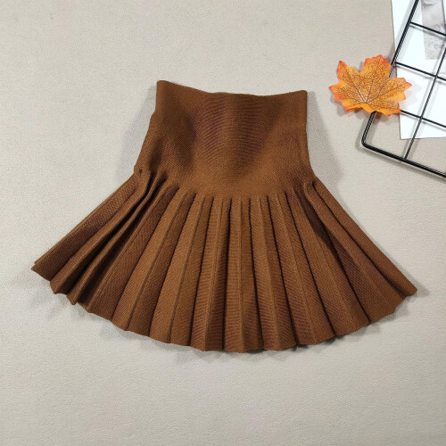 Jupe plissée décontractée pour filles, taille élastique, coupe trapèze, 2-7 ans 1