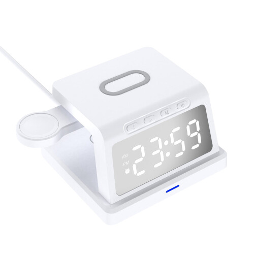 Wireless Charger Digital Alarm Clock 15W 4-in-1 1