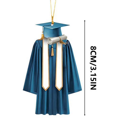 Dimissionskjole ornament træ akryl lyseblå 2