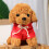 Peluche douce pour chien avec vêtements 7,8 pouces 3
