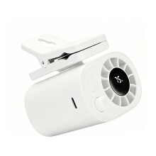(1) Outdoor Portable Umbrella Clip Mini Fan Waist-mounted Fan Desktop Fan USB Charging Long-lasting Digital Display Mini Fan Suitable