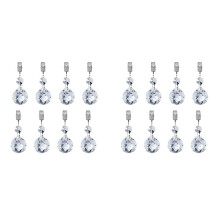 16Pcs Tablecloth Weights Heavy Crystal Tablecloth Weight Hangers Pendants for Hold Curtains Shower Curtains Garden