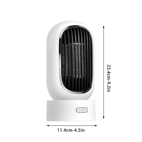 Portable space heater with oscillation and rollover 2