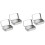 4 PCS Small Storage Box with Lid Rectangular Small Tin Boxes Metal Box with Lid Small Tin Box for Home Storage Silver 1