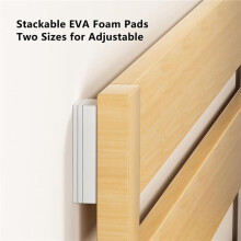 40Pcs Furniture Pads,EVA Foam Headboard Stoppers for Wall, 10Pcs (15mm Thick)+10Pcs (5mm Thick) Wall Protector