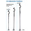 Posture Walking Cane Lightweight 10-Adjustable Heights Blue 3