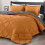 King Comforter Set Burnt Orange Grey 3-Piece 1