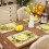 Sunflower Bee Table Mats Buffalo Plaid Burlap 4PCS 4