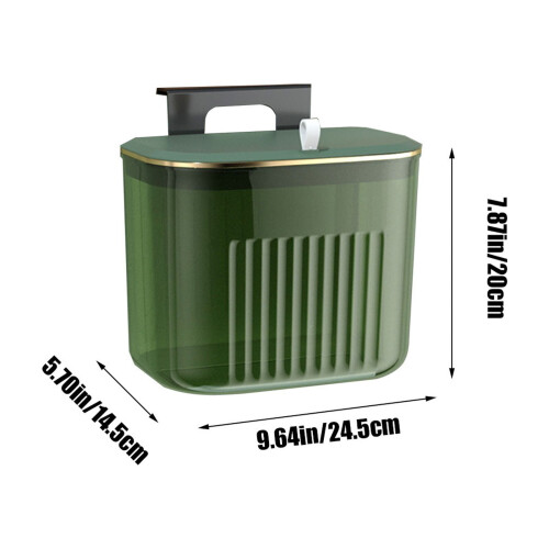 Bac à compost de cuisine avec couvercle, 2 gallons, fixation murale 2