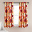 Leah Light Filtering Curtains Pair 52x63 Red Orange Floral 1
