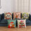Housse de coussin de Noël LED, motif rustique, 45 x 45 cm 3