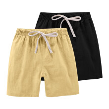 Kids Faux Linen Sports Shorts Drawstring 2–13 Years