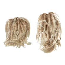 Messy Bun Hair Piece with Bendable Wire for Straight Hair – Clip-in Human Hair Extension, Compatible with Natural Hair & Extensions