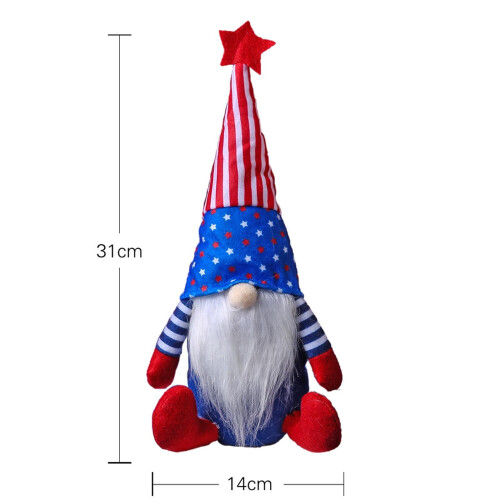 Πατριωτική Διακόσμηση Gnomes Κόκκινο Λευκό Μπλε3 τεμάχια 2